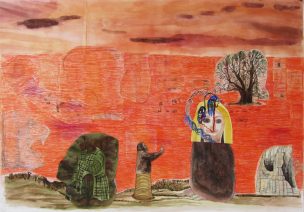 Changes, mixed media, 42 x 59 cm, 2016, Silvia Nettekoven