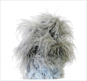 feather object, textile material, feathers, wood, 2016, Silvia Nettekoven