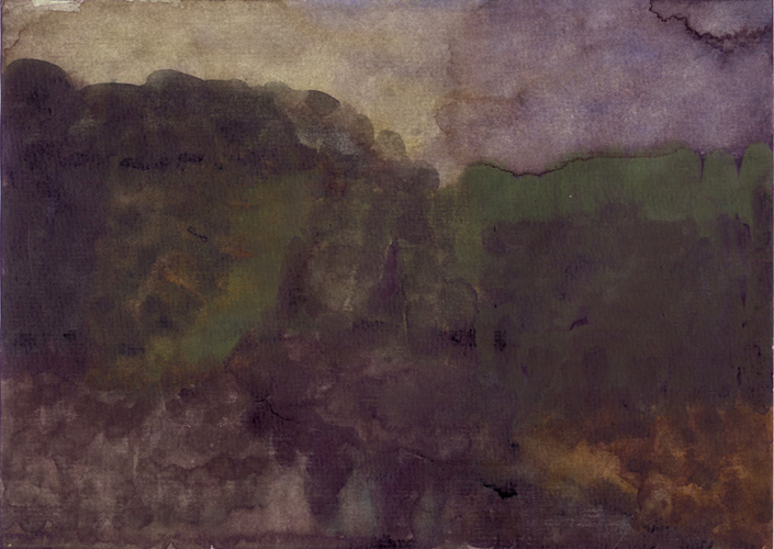 landscape, watercolor, 15 x 20 cm, 2005, Silvia Nettekoven