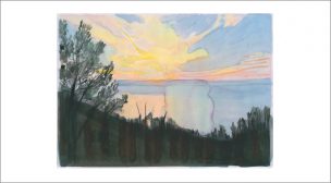 landscape, watercolor, 20 x 29 cm, 2005, Silvia Nettekoven