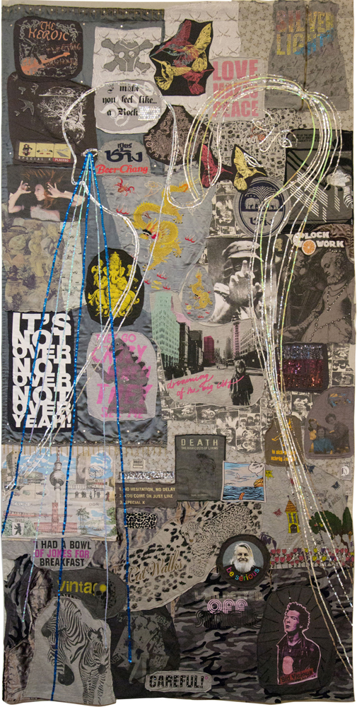 Time has told me, series, 9 textil collages, ca. 294 x 145 cm, 2006 - 2012