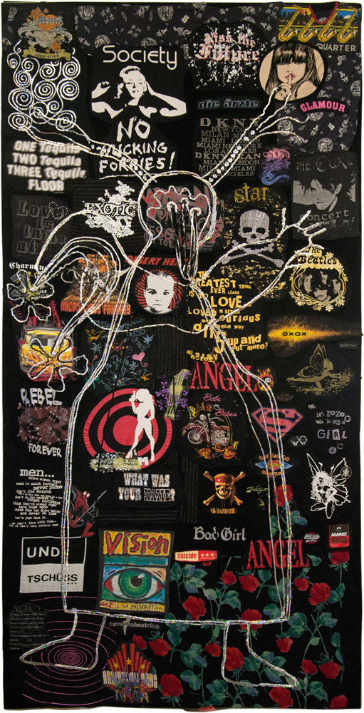 Time has told me, series, 9 textil collages, ca. 294 x 145 cm, 2006 - 2012