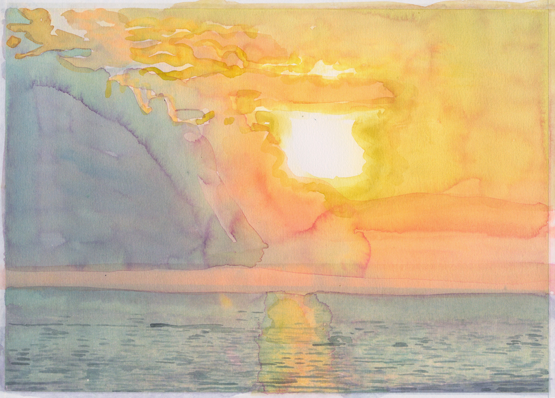 landscape, watercolor, 20 x 29 cm, 2005, Silvia Nettekoven