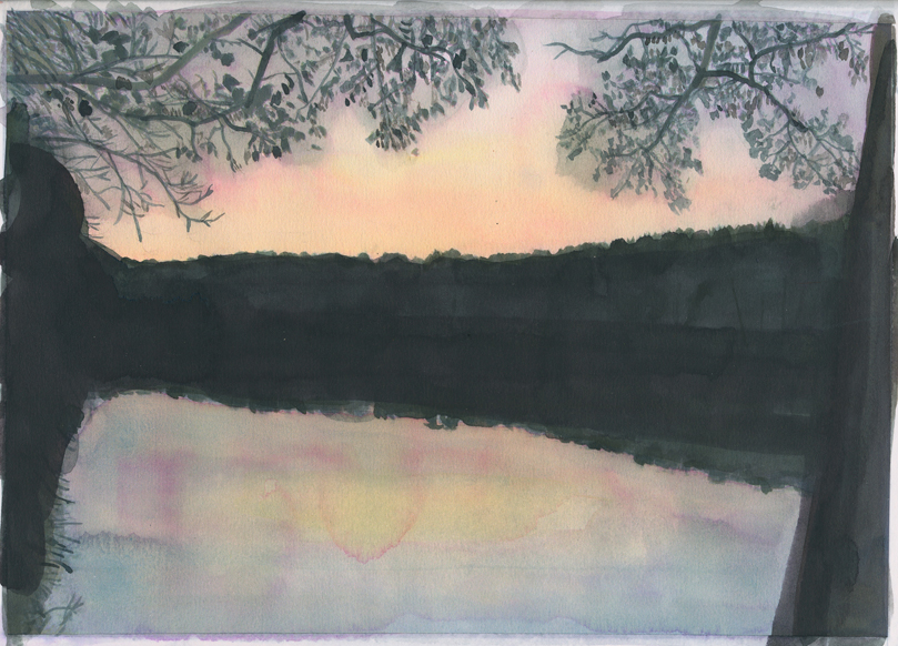 landscape, watercolor, 20 x 29 cm, 2005, Silvia Nettekoven