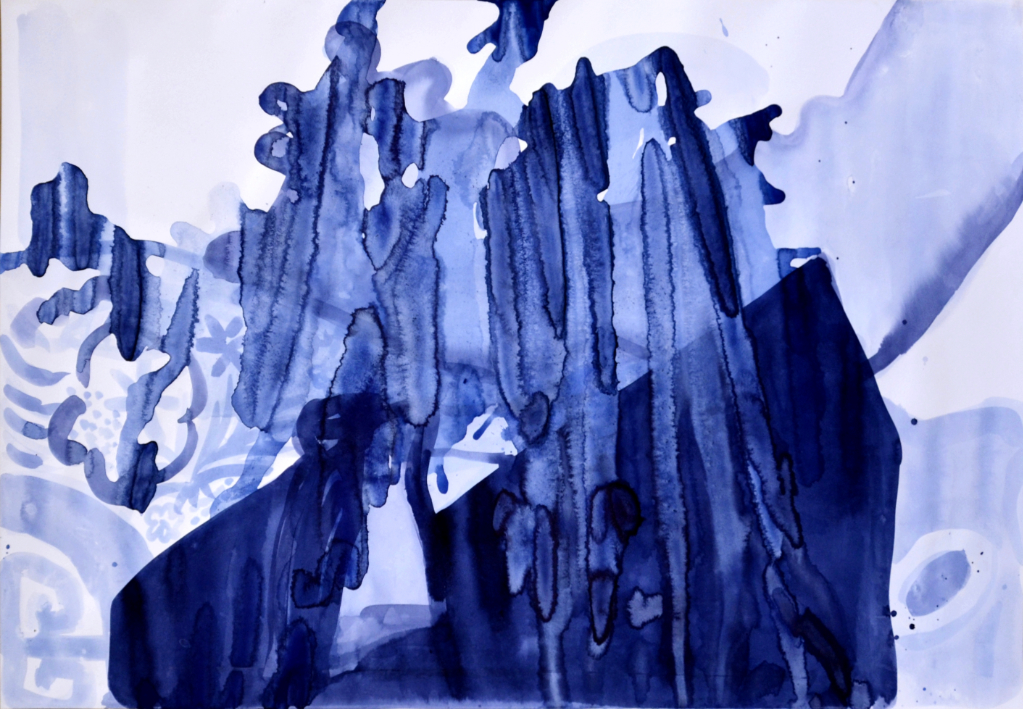 Evocation, Tusche, 68 x 98 cm, 2019, Silvia Nettekoven